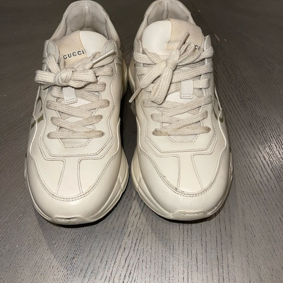 Gucci Women's Rhyton Cream Sneakers - Picture 3 of 6